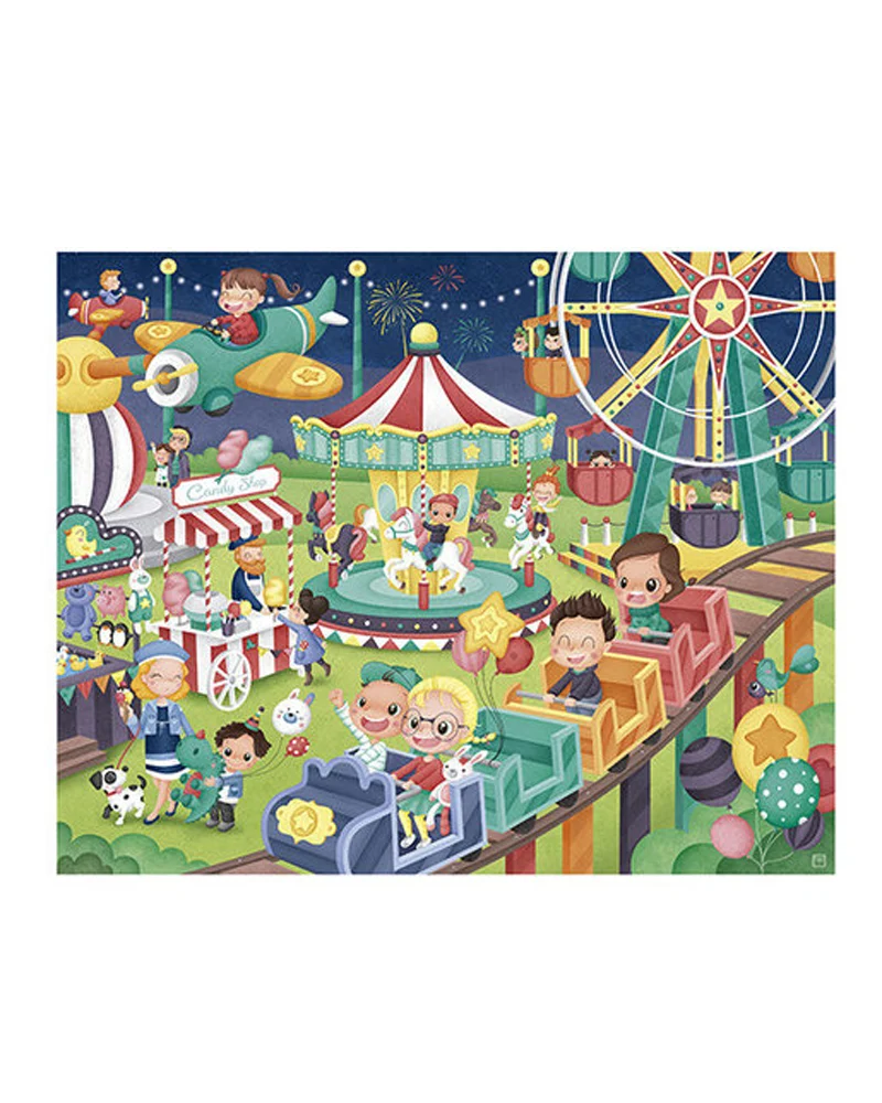 Eurekakids - Puzzle Parc d'attraction 100 Pièces 5Ans+