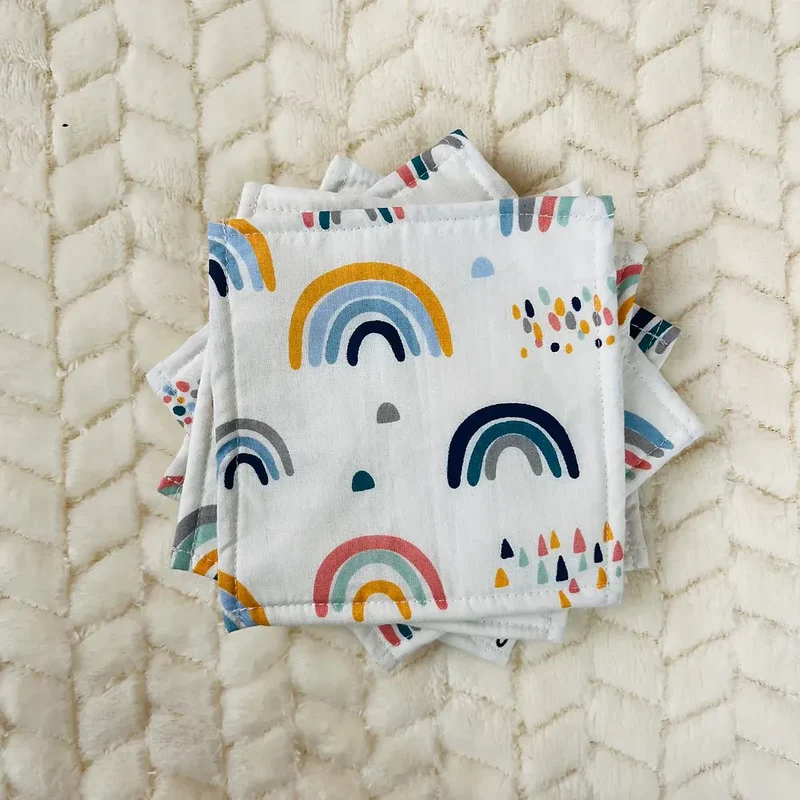 Babymat Lot de 6 Lingettes - Rainbow Bleu