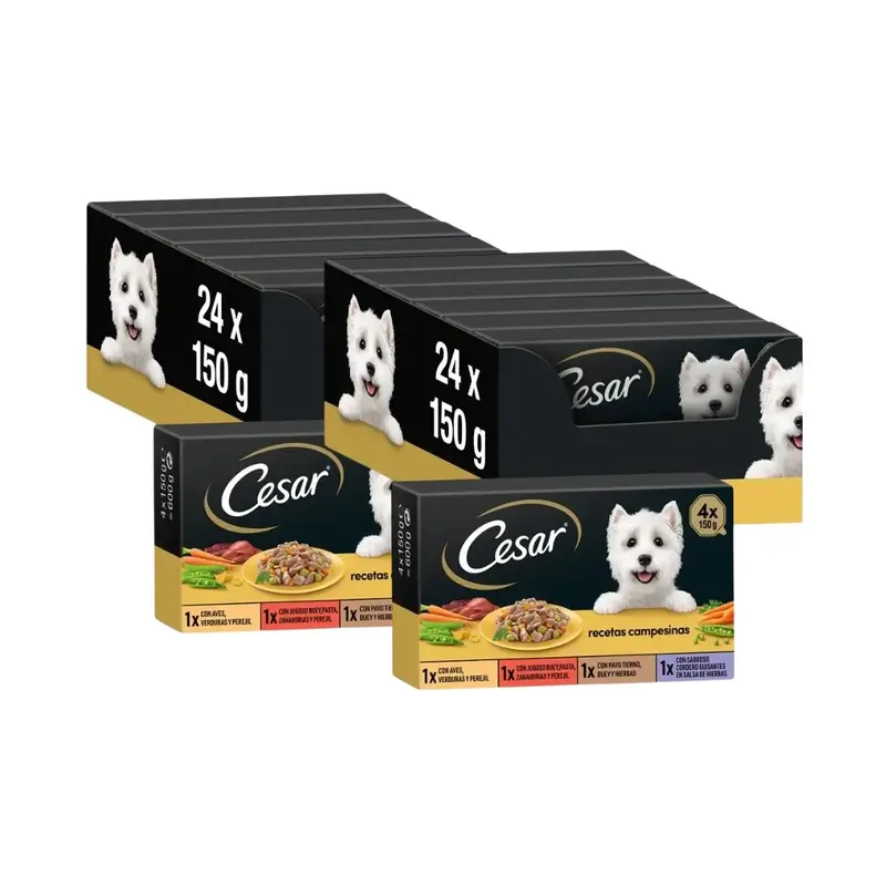 Cesar Multipack Receta Campesina, Pack De 2, 6X4X150Gr
