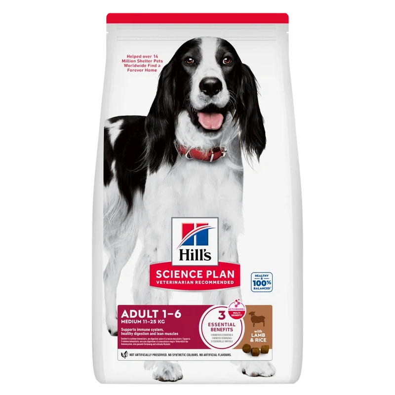 Hill'S Science Plan Adult Medium Cordero y Arroz 14 kg Alimento para Perros
