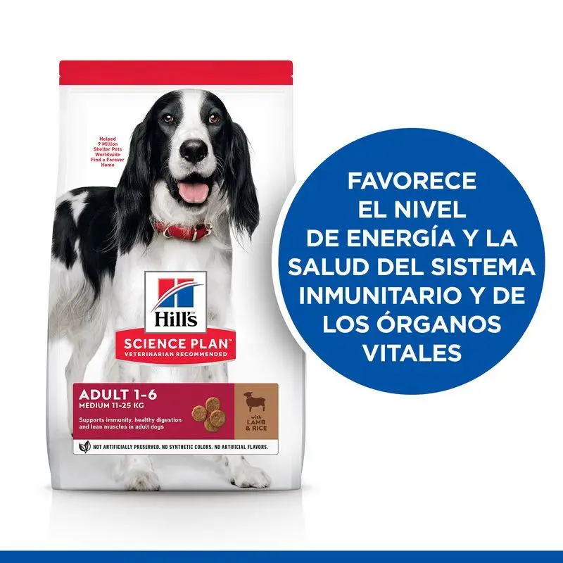 Hill's Science Plan Adult Medium Cordero y Arroz 18 kg Alimento para Perros