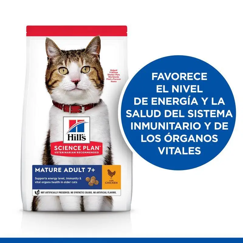 Hill'S Science Plan Mature Adult +7 Pollo 1,5K Alimento para Gatos