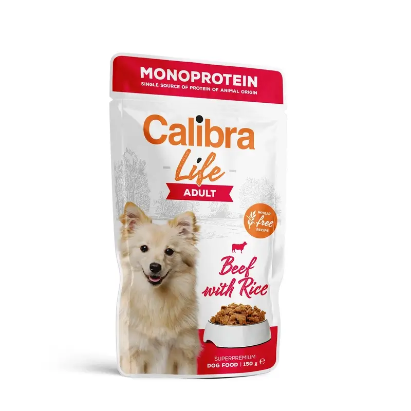 Calibra Dog Life Pouch Adult Beef, 10x150 gr