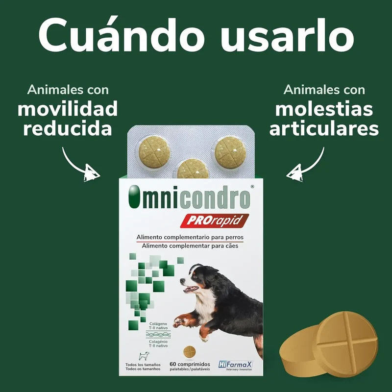Hifarmax Omnicondro ProRapid 60 Comprimidos Suplemento Condroprotector para Perros