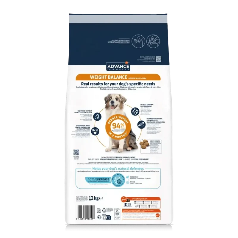 Advance Veterinary Diets Weight Balance Medium Maxi Pienso para Perros