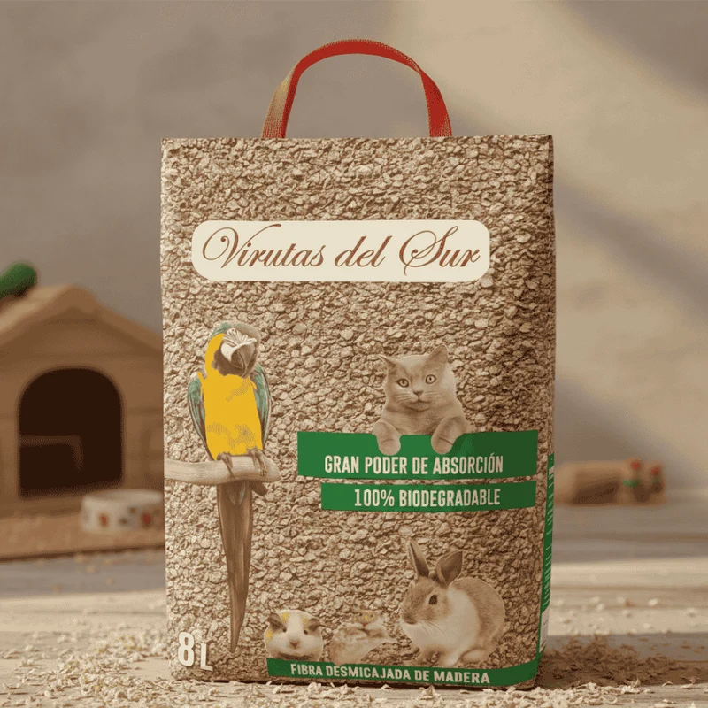 Virutas del Sur Pellets Madera Desmigajado 8L