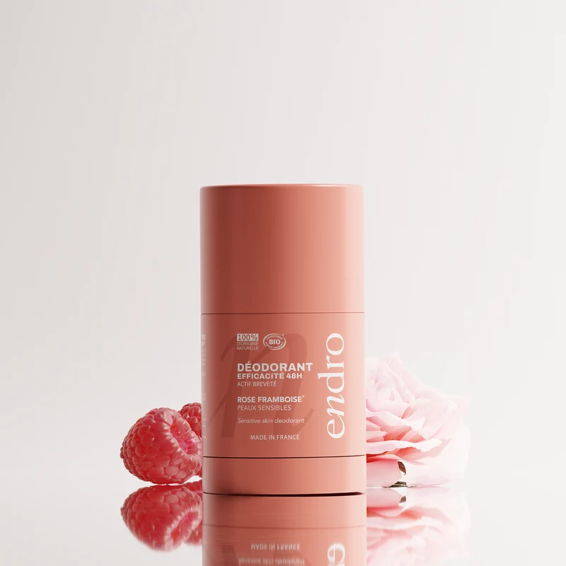 Déodorant stick 48H rechargeable - Parfum rose-framboise