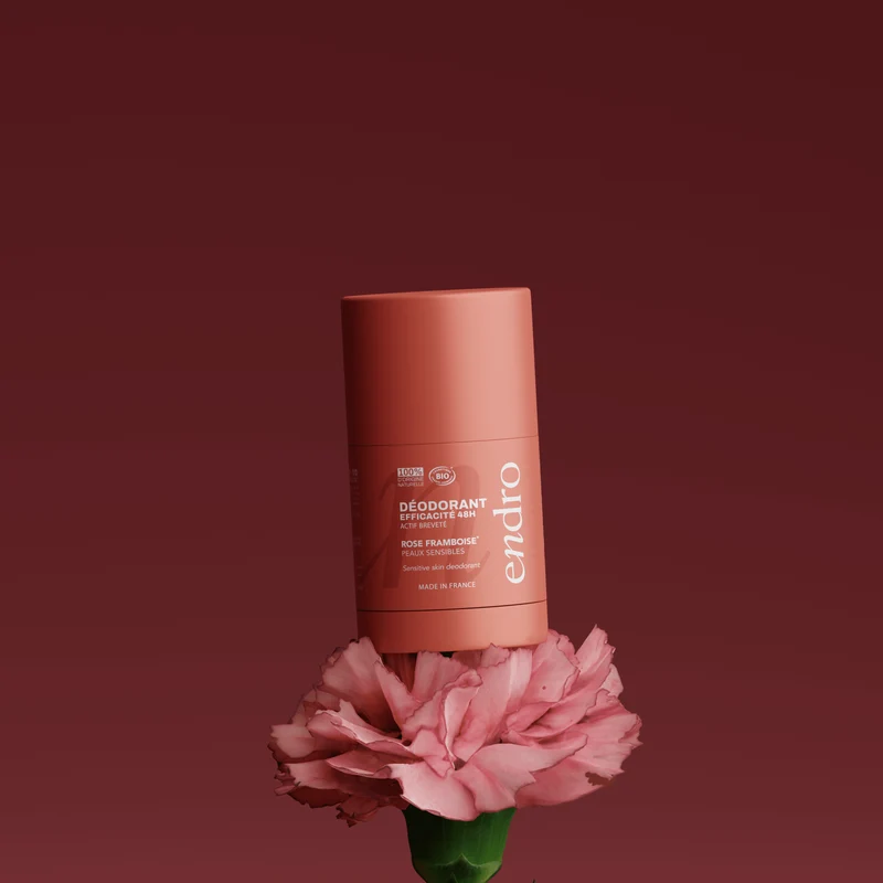 Déodorant stick 48H rechargeable - Parfum rose-framboise