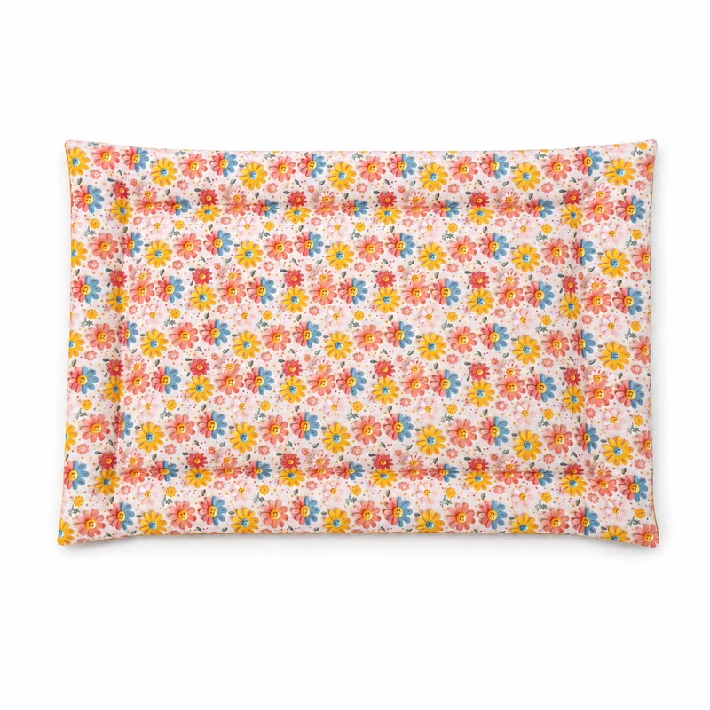 Colchoneta Acolchada Floral- El Telar de la Gata