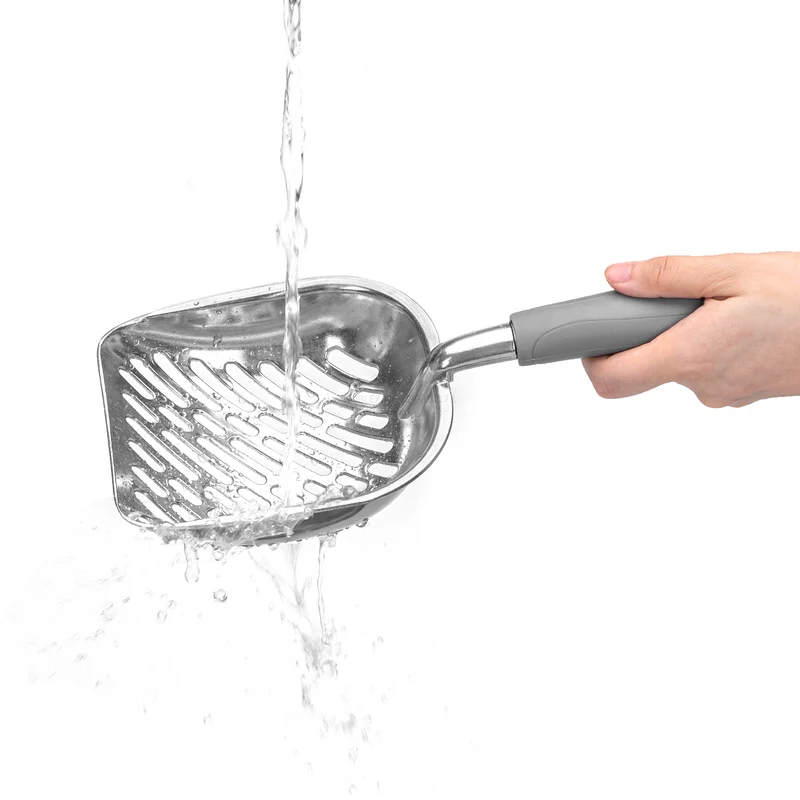 Cuchara de aluminio para arena de gatos