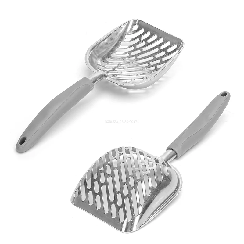 Cuchara de aluminio para arena de gatos