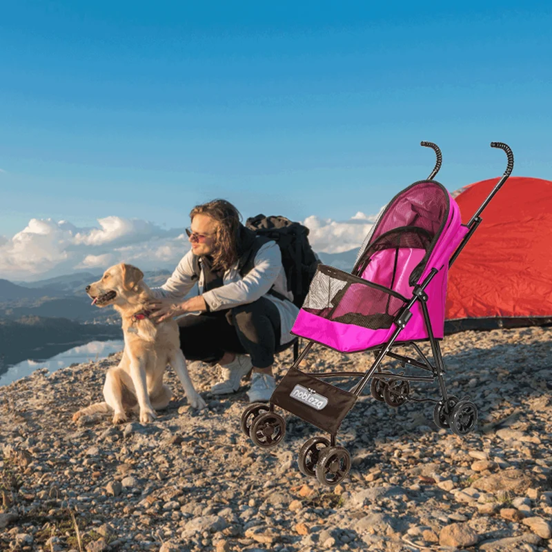Silla de Paseo para Mascotas- Rosa