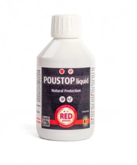 Poustop Líquido 250ml (Antiácaros Rojos) - Animales Rojos