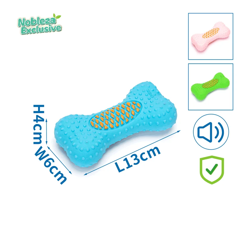 Juguete de látex con forma de hueso multicolor (color aleatorio)