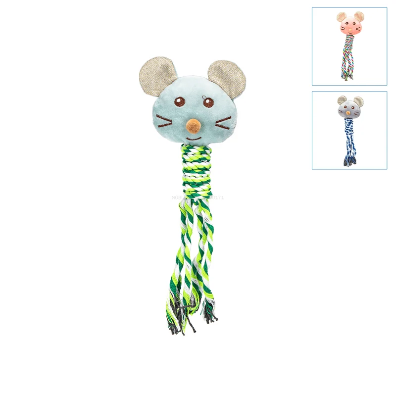 Juguete de peluche con sonido para perros - Ratón (Color aleatorio)