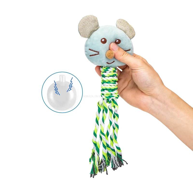 Juguete de peluche con sonido para perros - Ratón (Color aleatorio)
