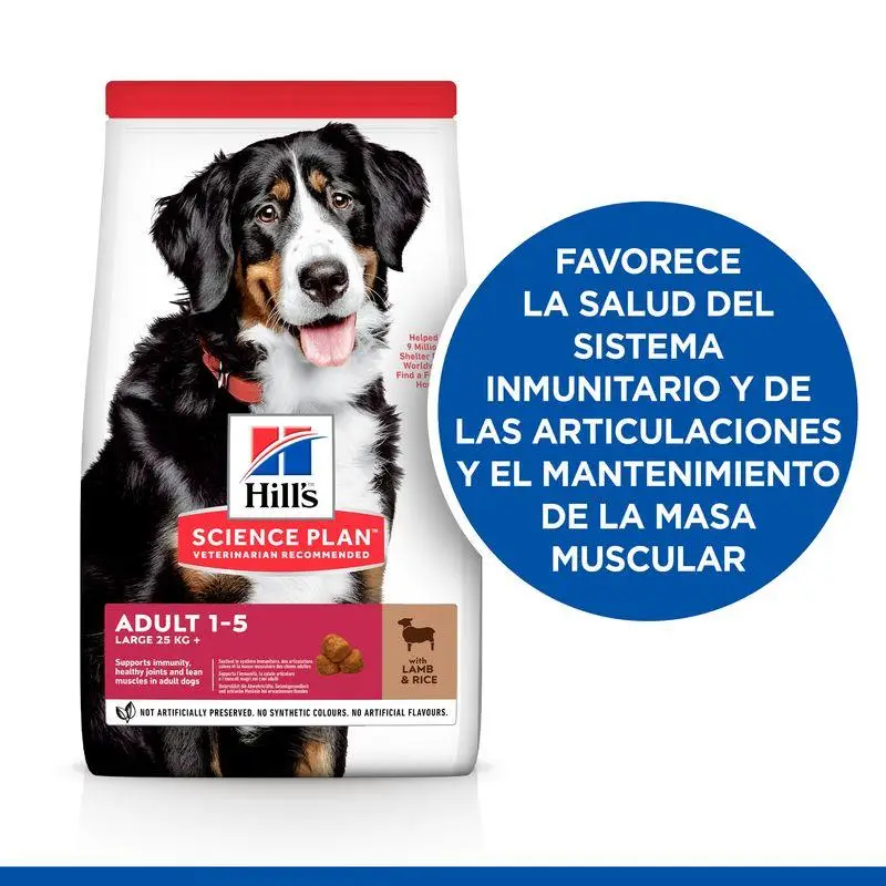 Hill'S Science Plan Adult Large Breed Cordero y Arroz 14 kg Alimento para Perros