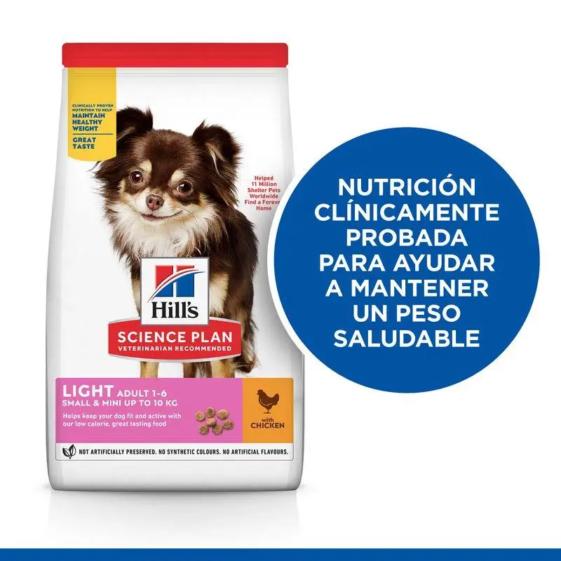 Hill'S Science Plan Adult Light Small y Mini Pollo 6 kg Alimento para Perros