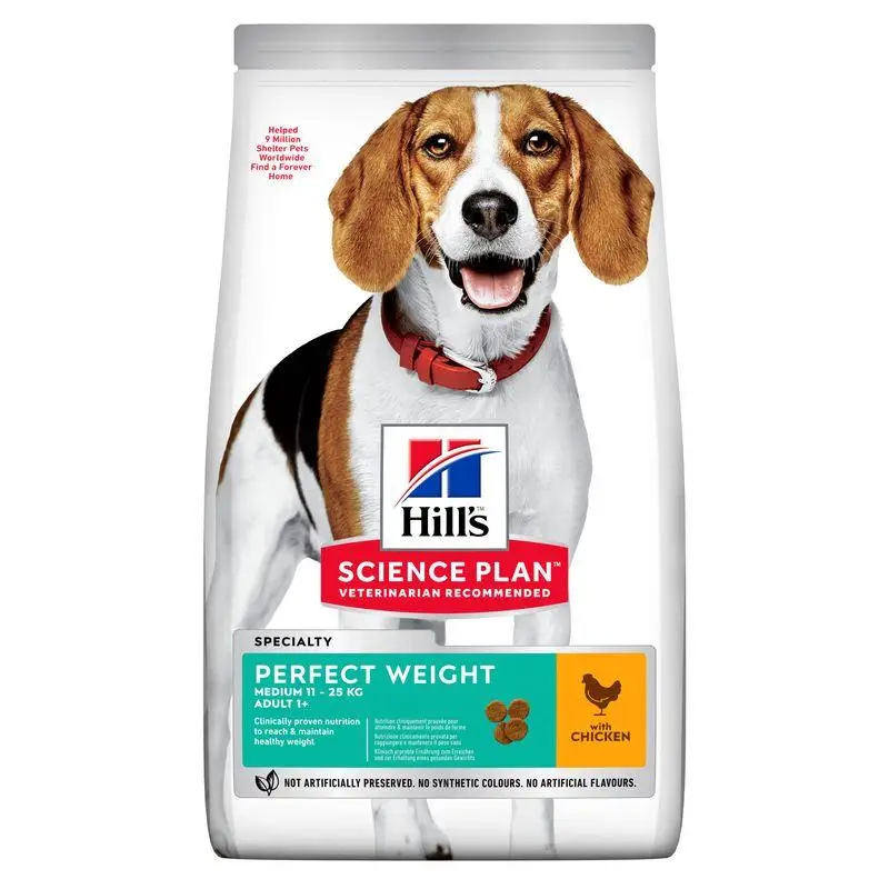 Hill'S Science Plan Adult Perfect Weight Medium Pollo 12 kg Alimento para Perros
