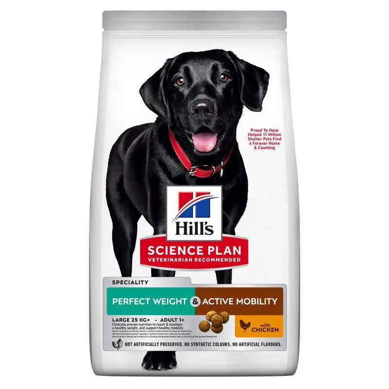 Hill'S Science Plan Adult Perfect Weight y Active Mobility Large Breed Pollo 12 kg Alimento para Perros