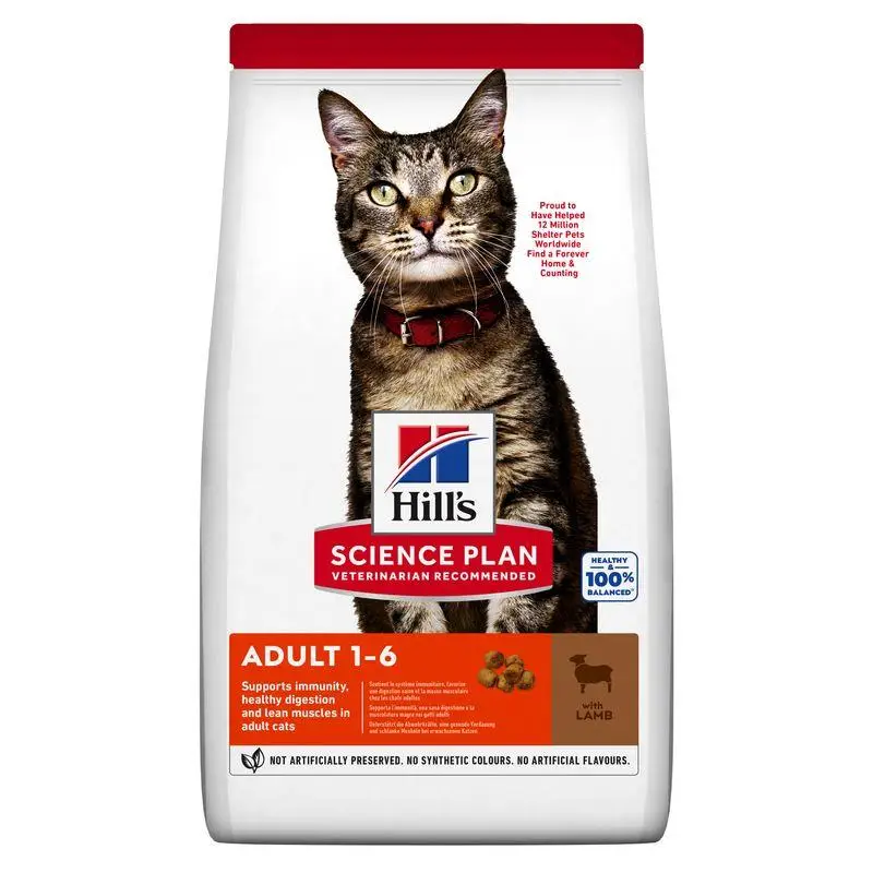 Hill'S Science Plan Adult Cordero y Arroz 1,5 kg Alimento para Gatos