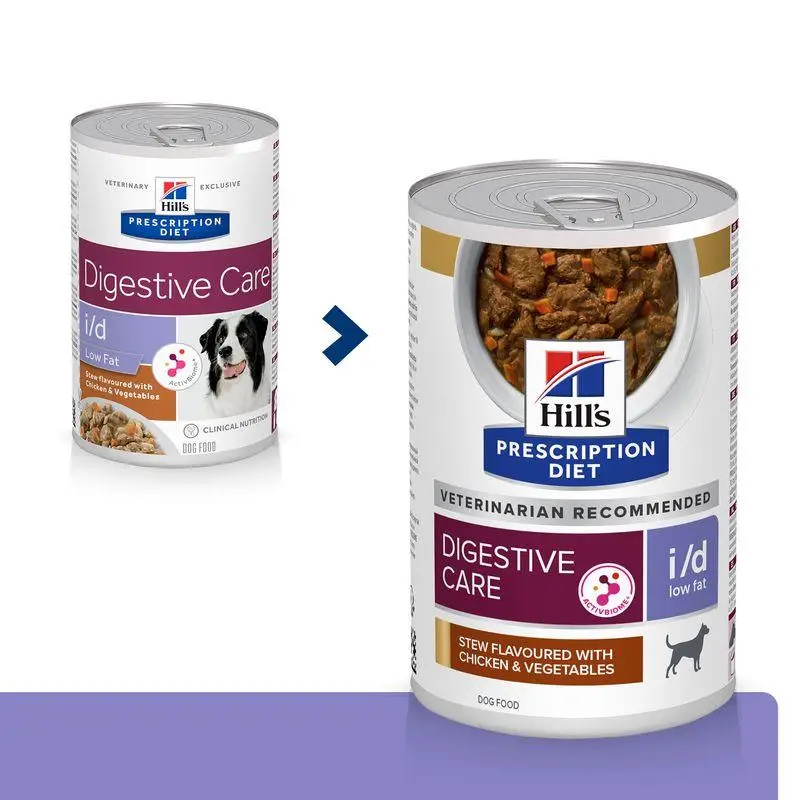 Hill'S I/D Low Fat Estofado con Sabor A Pollo y Verduras 354 g Alimento para Perros
