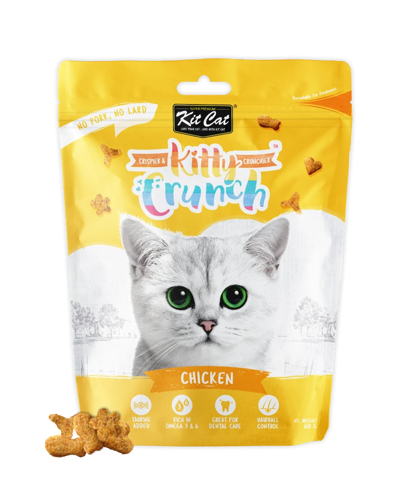 Kit Cat Kitty Crunch Chicken Flavour Cat Treats 60G