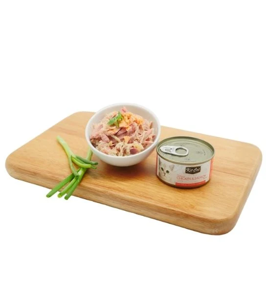 Kit Cat Grain Free Chicken & Salmon Topper Wet Cat Food 80G