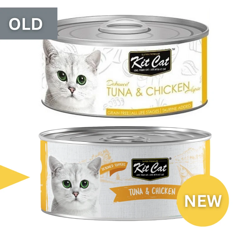 Kit Cat Grain Free Tuna & Chicken Topper Wet Cat Food 80G