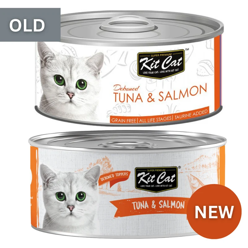 Kit Cat Grain Free Tuna & Salmon Topper Wet Cat Food 80G
