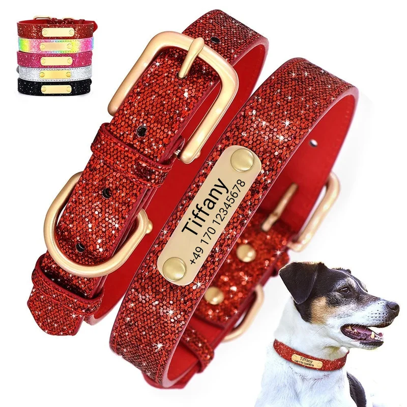 Hundehalsband "Tiffany" con nombre y teléfono personalizados. Incluye lasergravur.