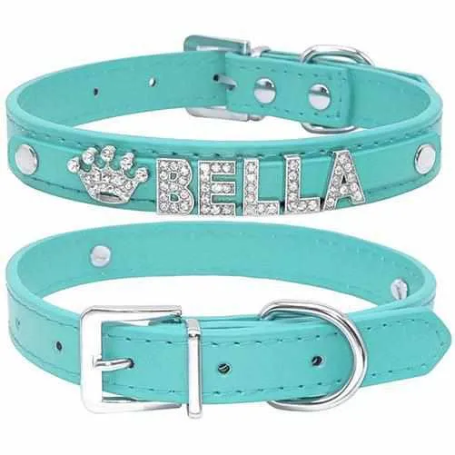 Edles Hundehalsband personalizado con Glitzersteinen + Símbolo
