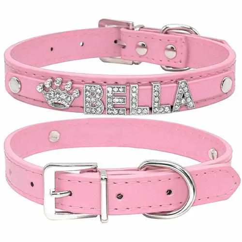 Edles Hundehalsband personalizado con Glitzersteinen + Símbolo