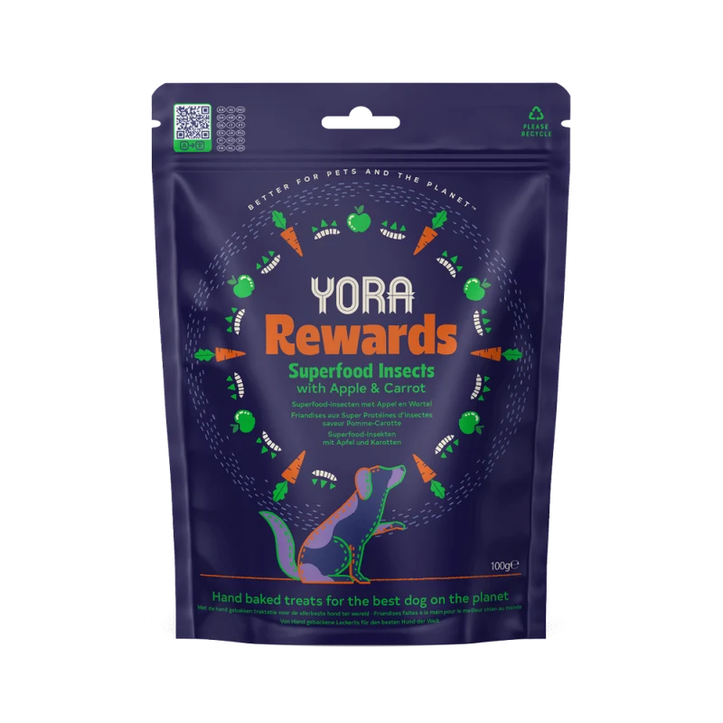 YORA Insectos Snacks con Manzana y Zanahoria