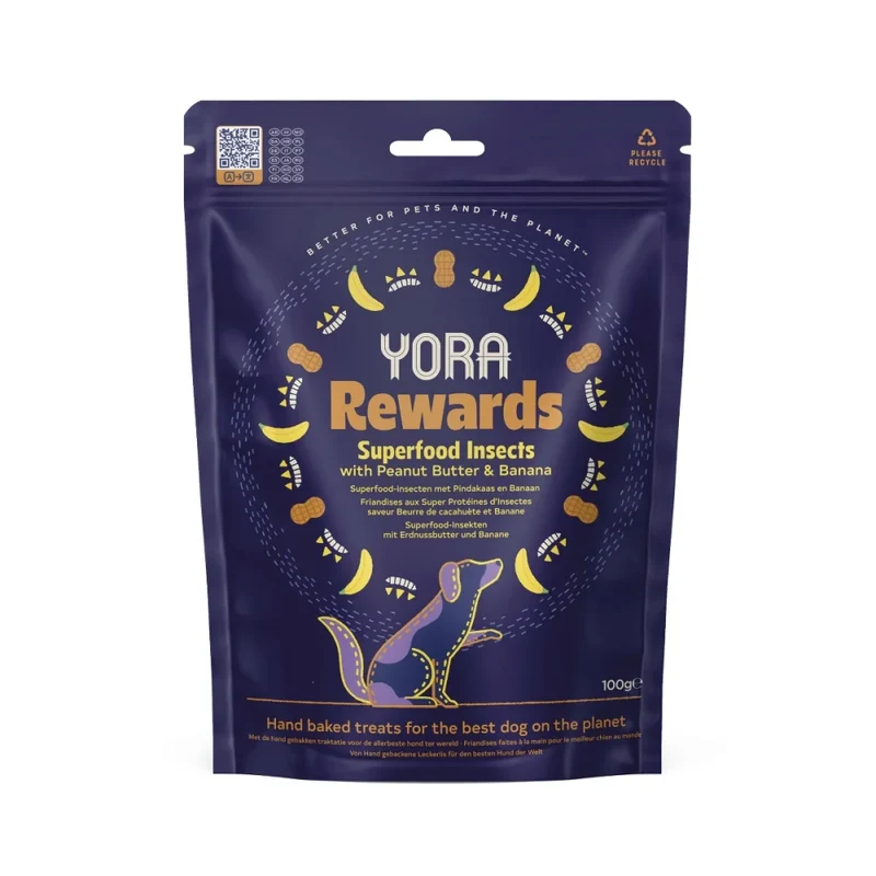 YORA Insectos Snacks con Platano y Mantequilla de cacahuete