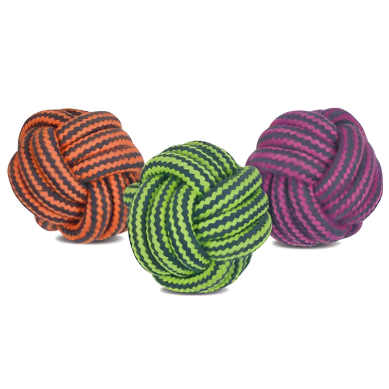 Pelota Cuerda Dental Bicolor 6 cm-75 g