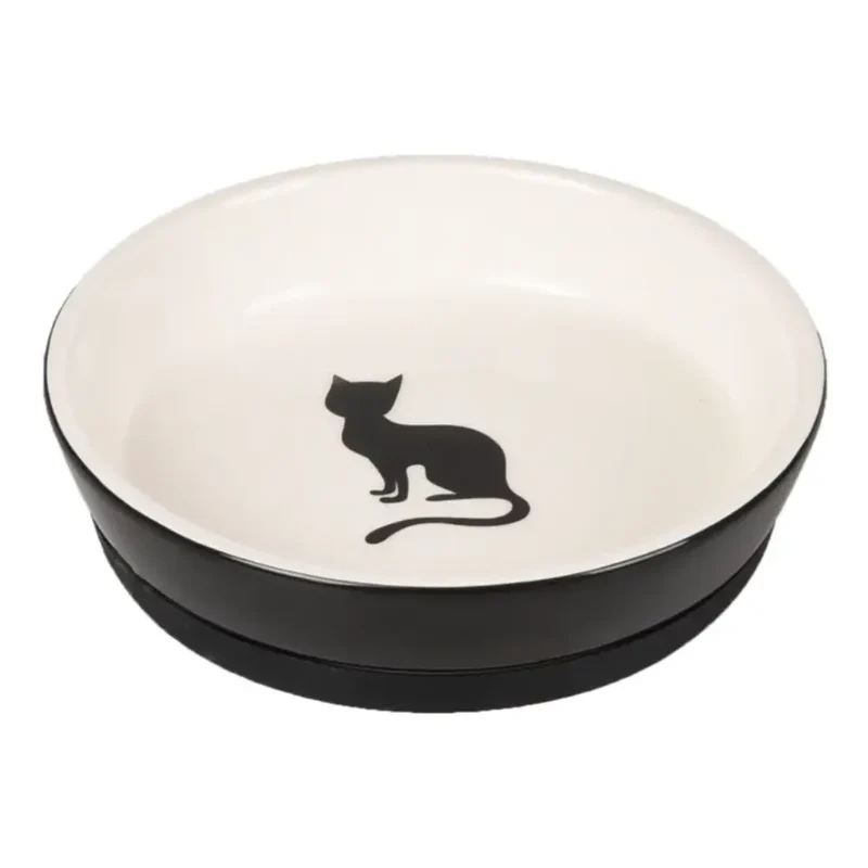 Flamingo Comedero Ceramica Gato Antideslizante 14 cm