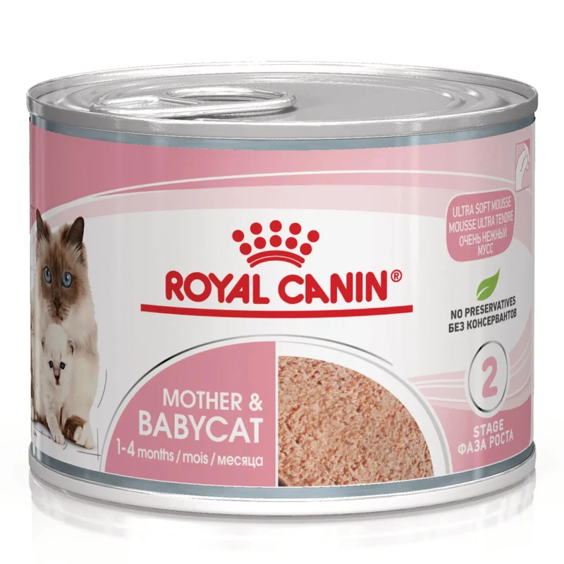 Royal Canin Mother & Babycat 195 g Mousse para Gatitos y Gatas Embarazadas o en Lactancia