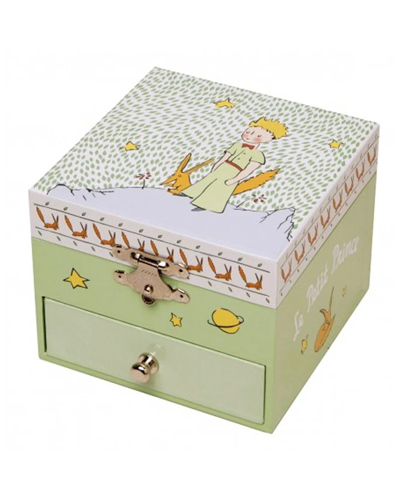 Trousselier Boite à Musique Cube Phosphorescent Petit Prince - Vert