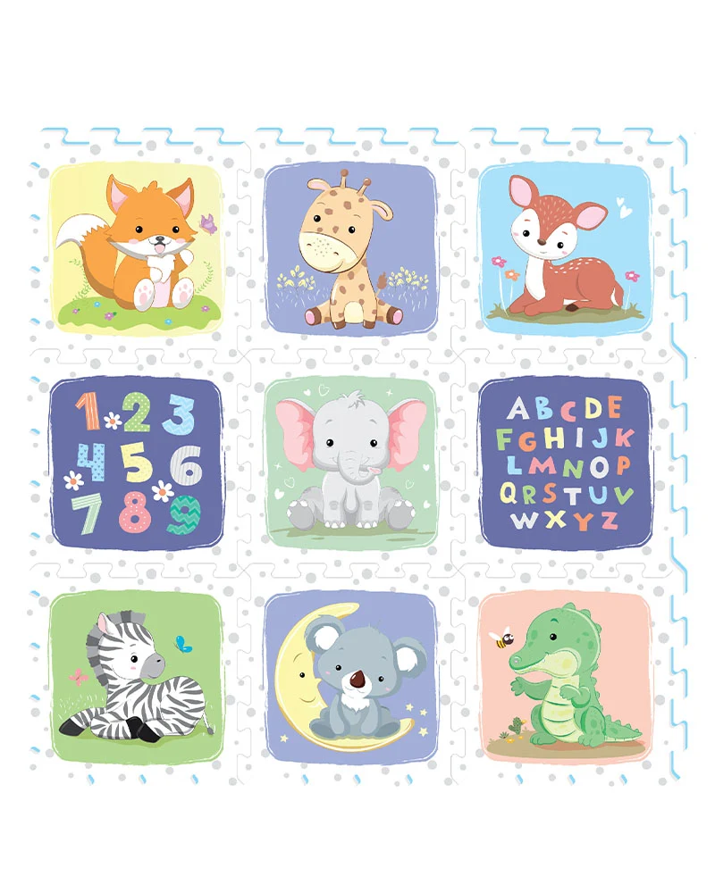 Sunta Tapis Puzzle Animal 9 Pièces - Safari