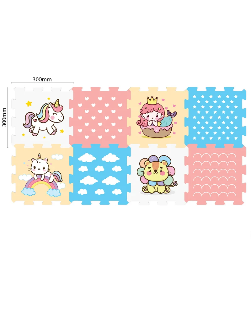 Sunta Tapis Puzzle Imprimé 8 Pièces - Liocrne