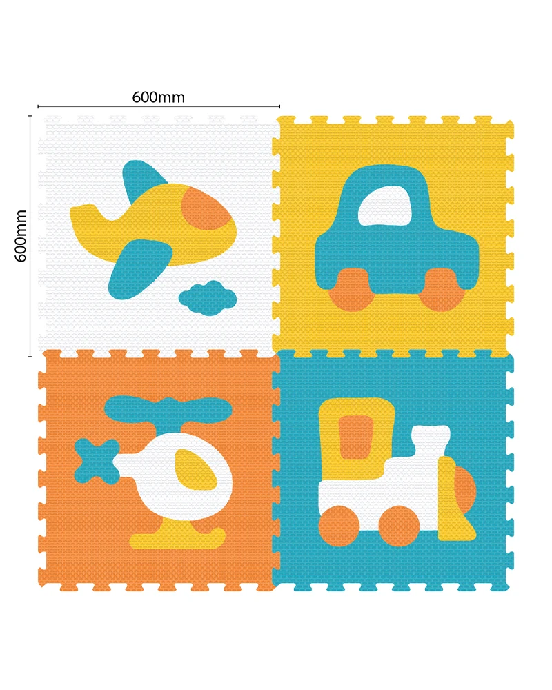 Sunta Tapis Puzzle Véhicule - Multicolore