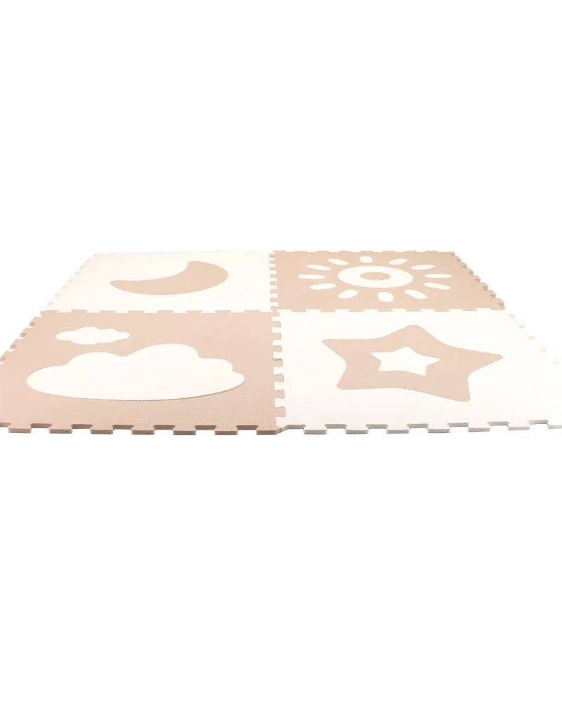 Sunta Tapis Puzzle Classic Météo - Beige & Blanc