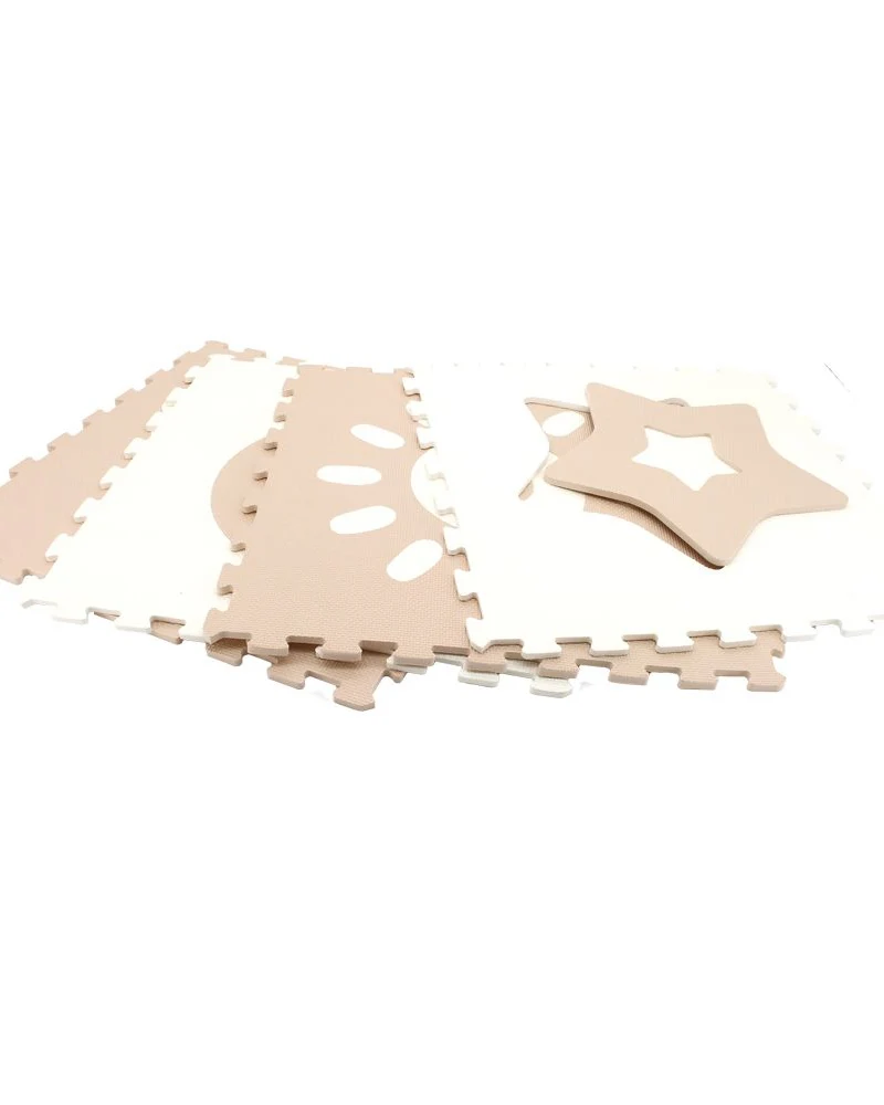 Sunta Tapis Puzzle Classic Météo - Beige & Blanc