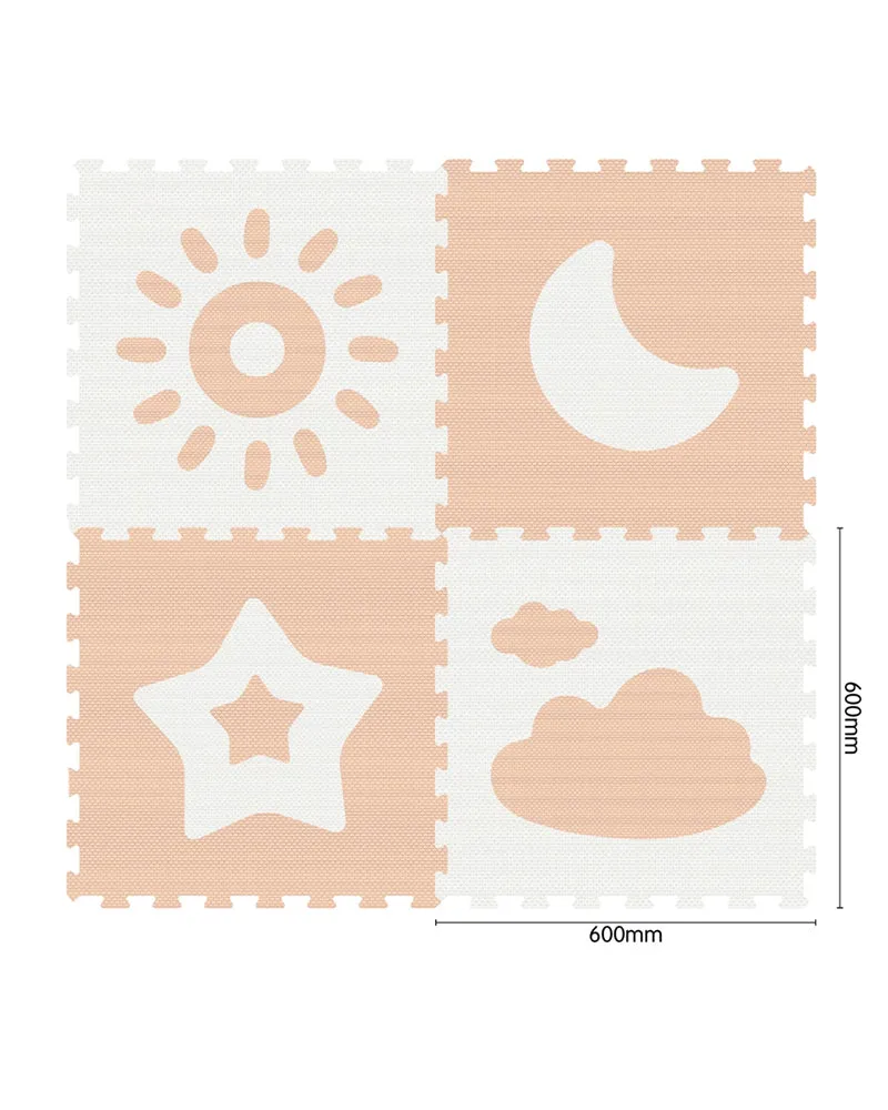 Sunta Tapis Puzzle Classic Météo - Beige & Blanc