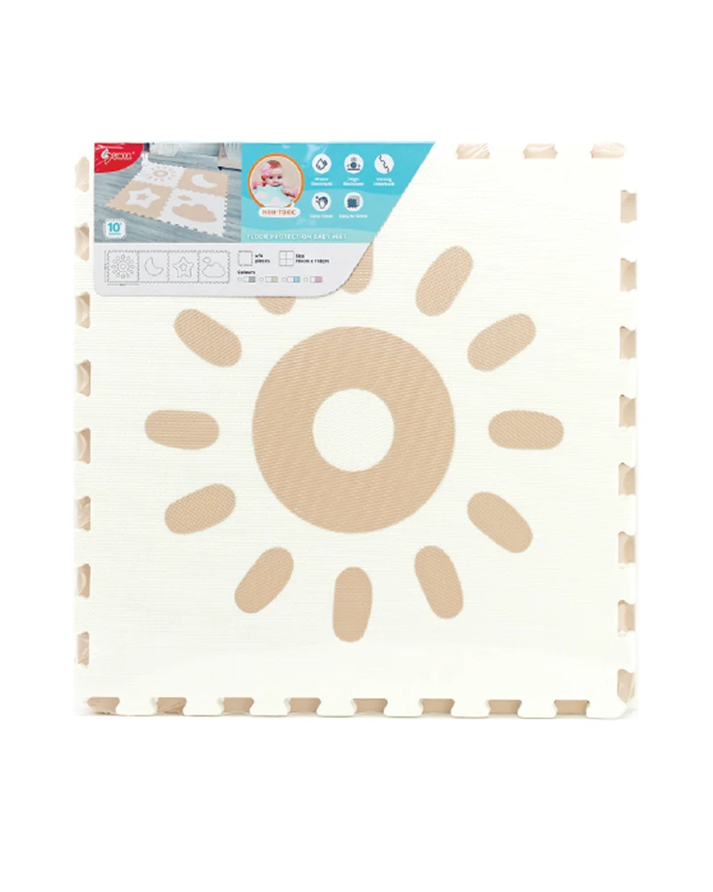 Sunta Tapis Puzzle Classic Météo - Beige & Blanc
