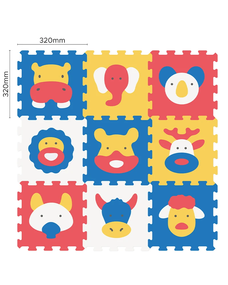 Sunta Tapis Puzzle Animal World - Multicolore