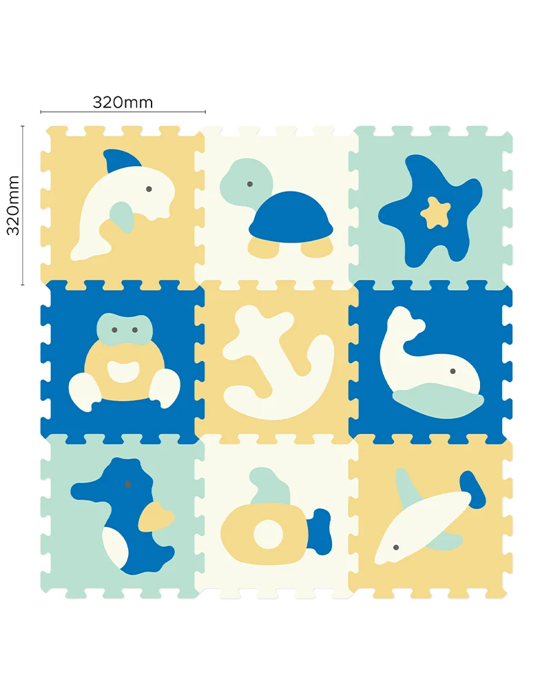 Sunta Tapis Puzzle Océan World - Multicolore