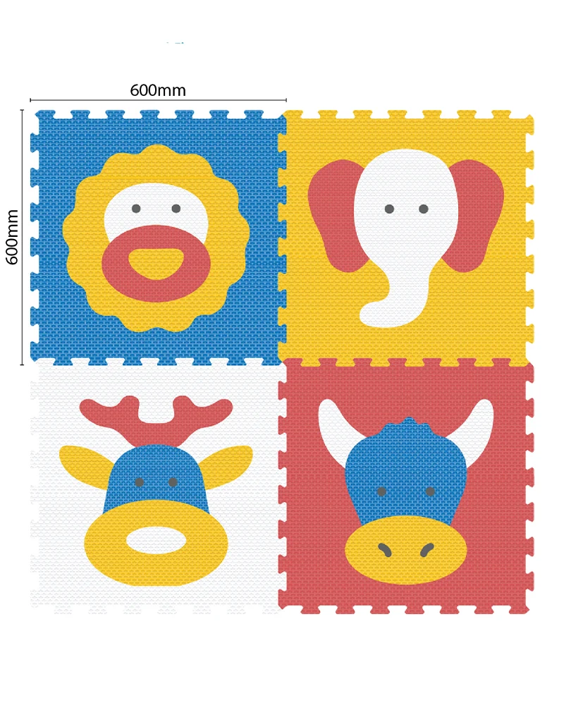 Sunta Tapis Puzzle Animal - Multicolore