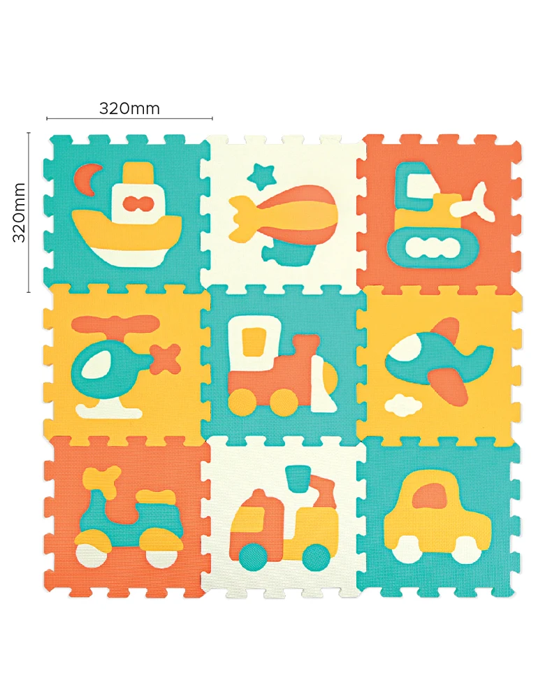 Sunta Tapis Puzzle Véhicules World - Multicolore